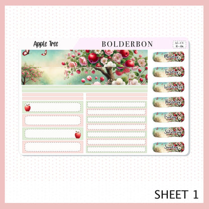 APPLE TREE "Compact Vertical" || A5 Planner Sticker Kit