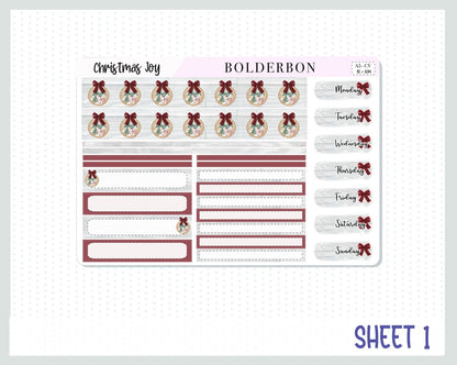 CHRISTMAS JOY "Compact Vertical" || A5 Planner Sticker Kit