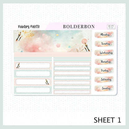 PAINTER'S PALETTE "A5 Compact Vertical" || Planner Sticker Kit