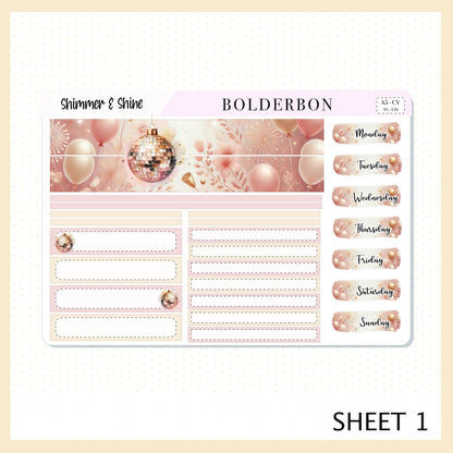 SHIMMER & SHINE "A5 Compact Vertical" || Planner Sticker Kit