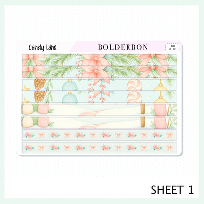 CANDY LANE 7x9 Daily Duo || Planner Sticker Kit for Erin Condren