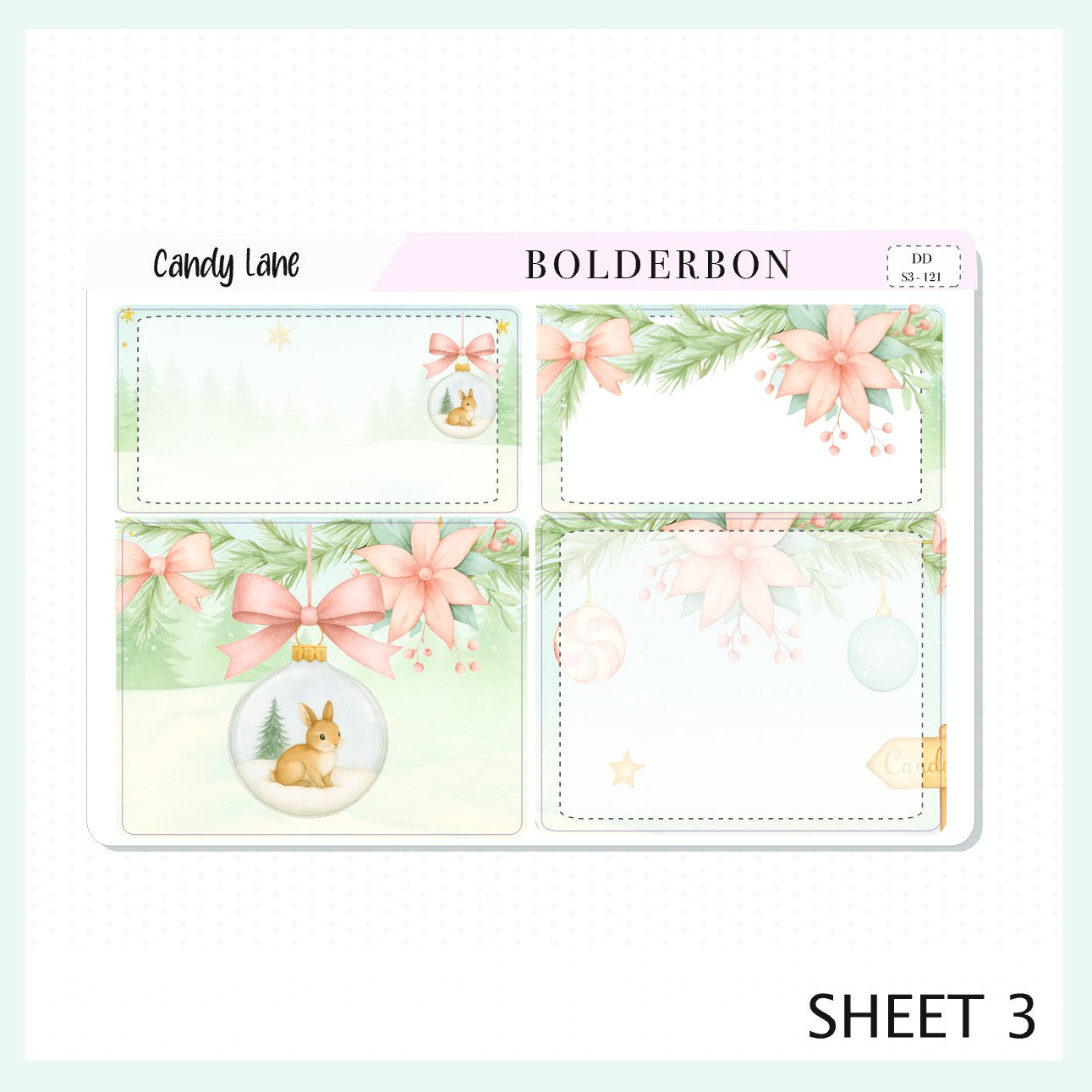 CANDY LANE 7x9 Daily Duo || Planner Sticker Kit for Erin Condren