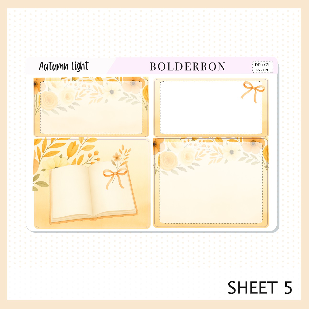 AUTUMN LIGHT 7x9 Daily Duo || Planner Sticker Kit for Erin Condren