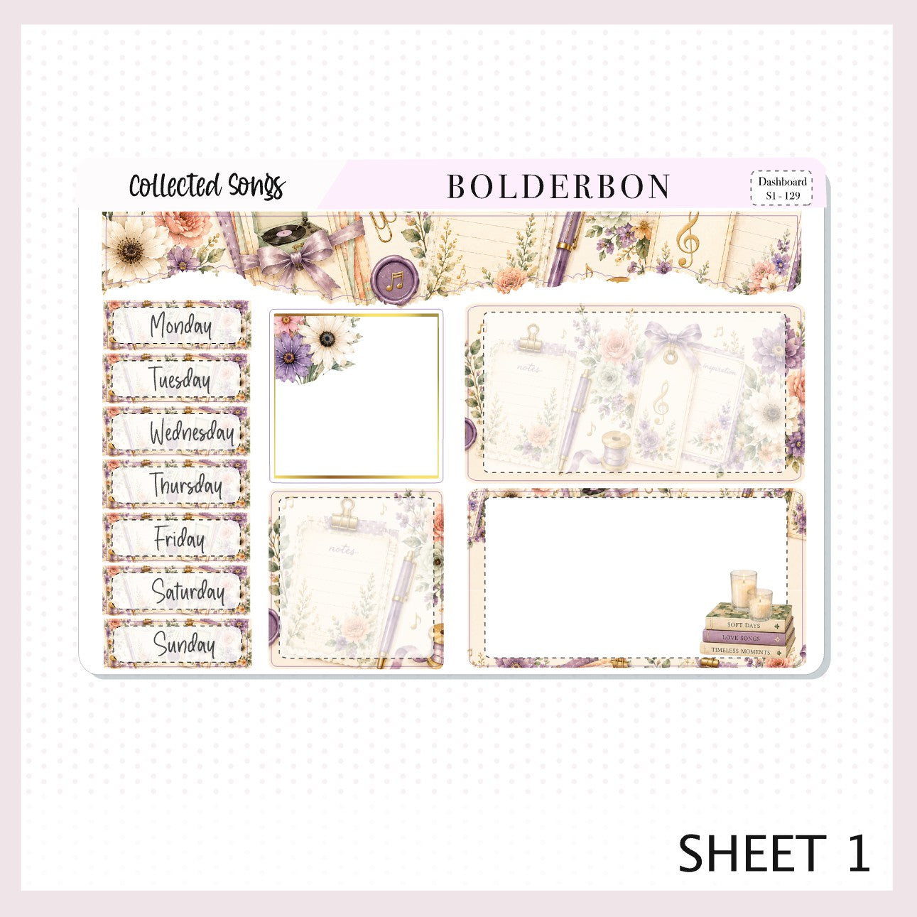 Collected Songs • 7x9 EC Dashboard