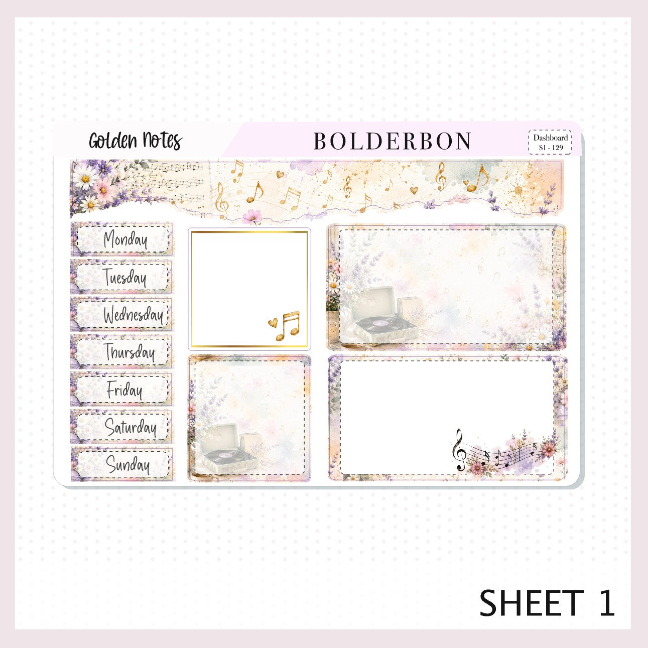 Golden Notes • 7x9 EC Dashboard