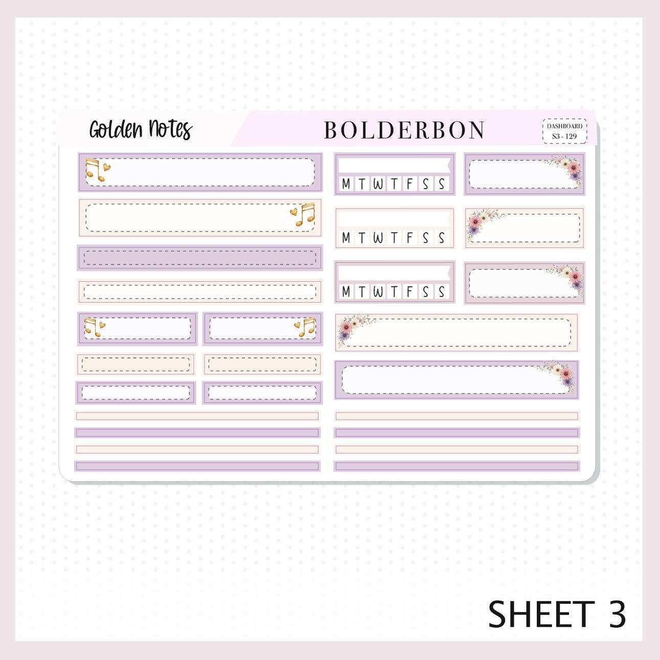 Golden Notes • 7x9 EC Dashboard