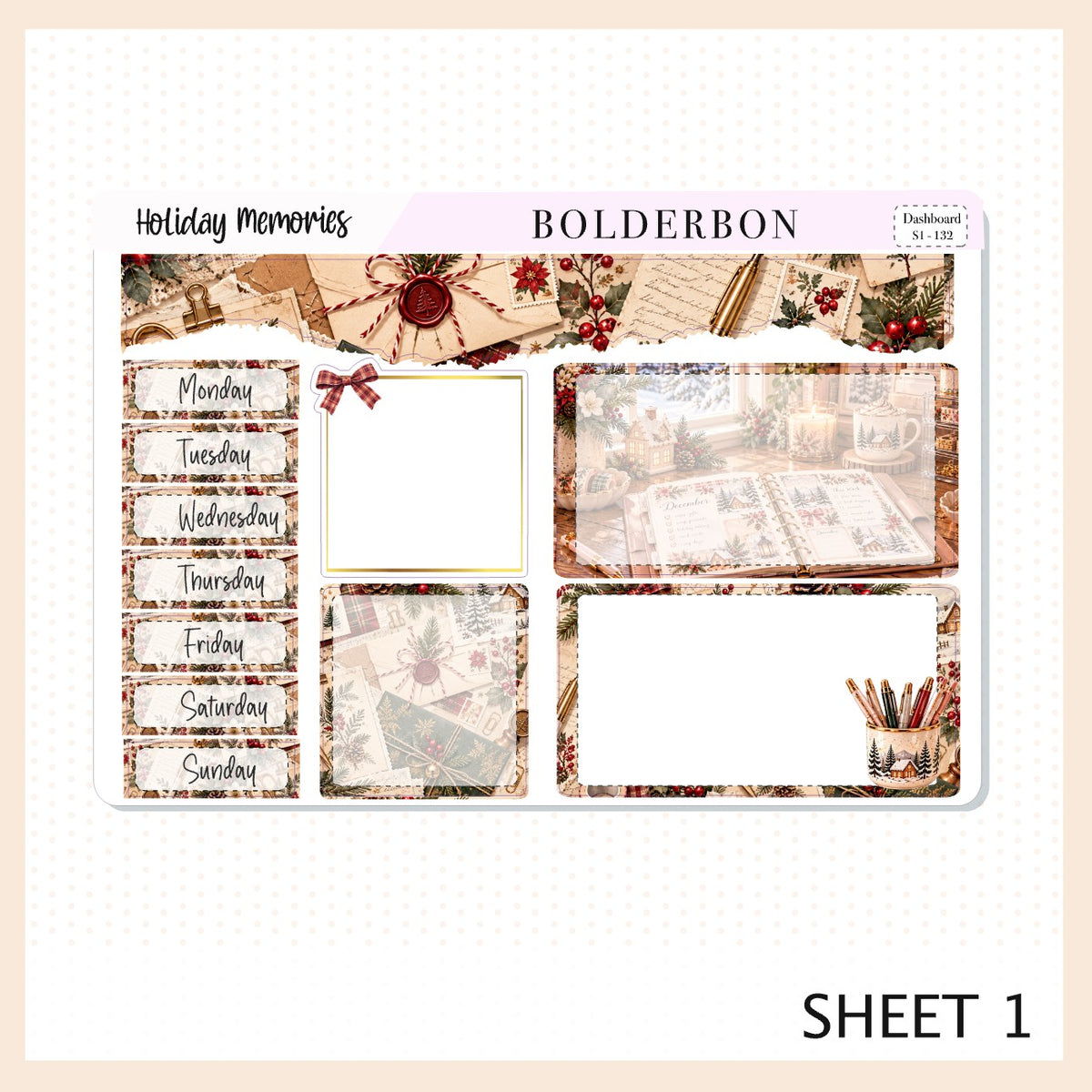 Holiday Memories • 7x9 EC Dashboard
