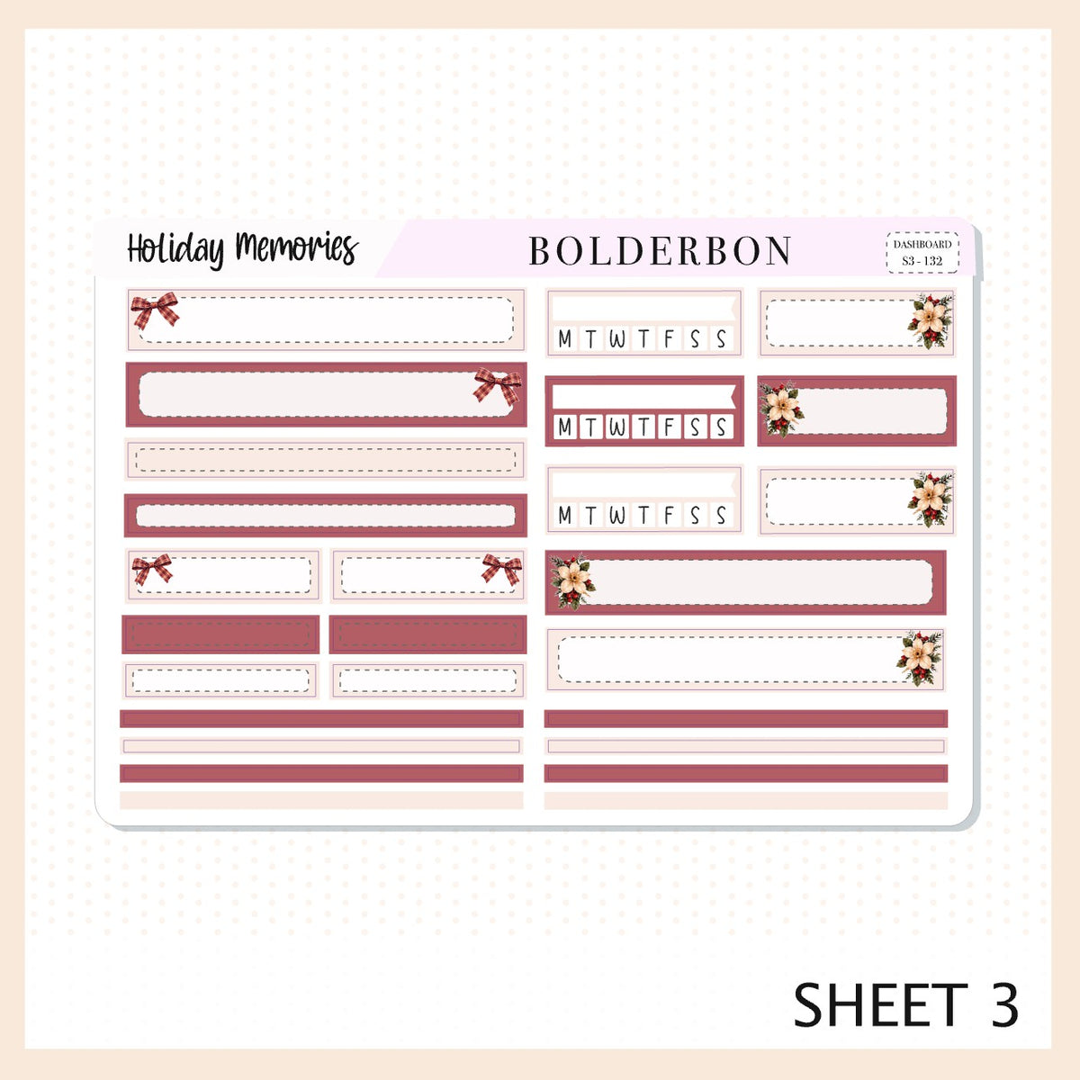 Holiday Memories • 7x9 EC Dashboard
