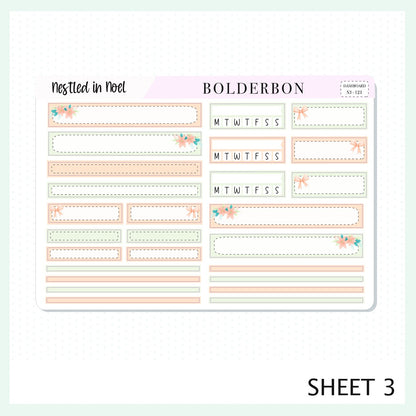 NESTLED IN NOEL Erin Condren Dashboard Sticker kit || Festive Christmas Planner Stickers, Holiday Pastel Vibe