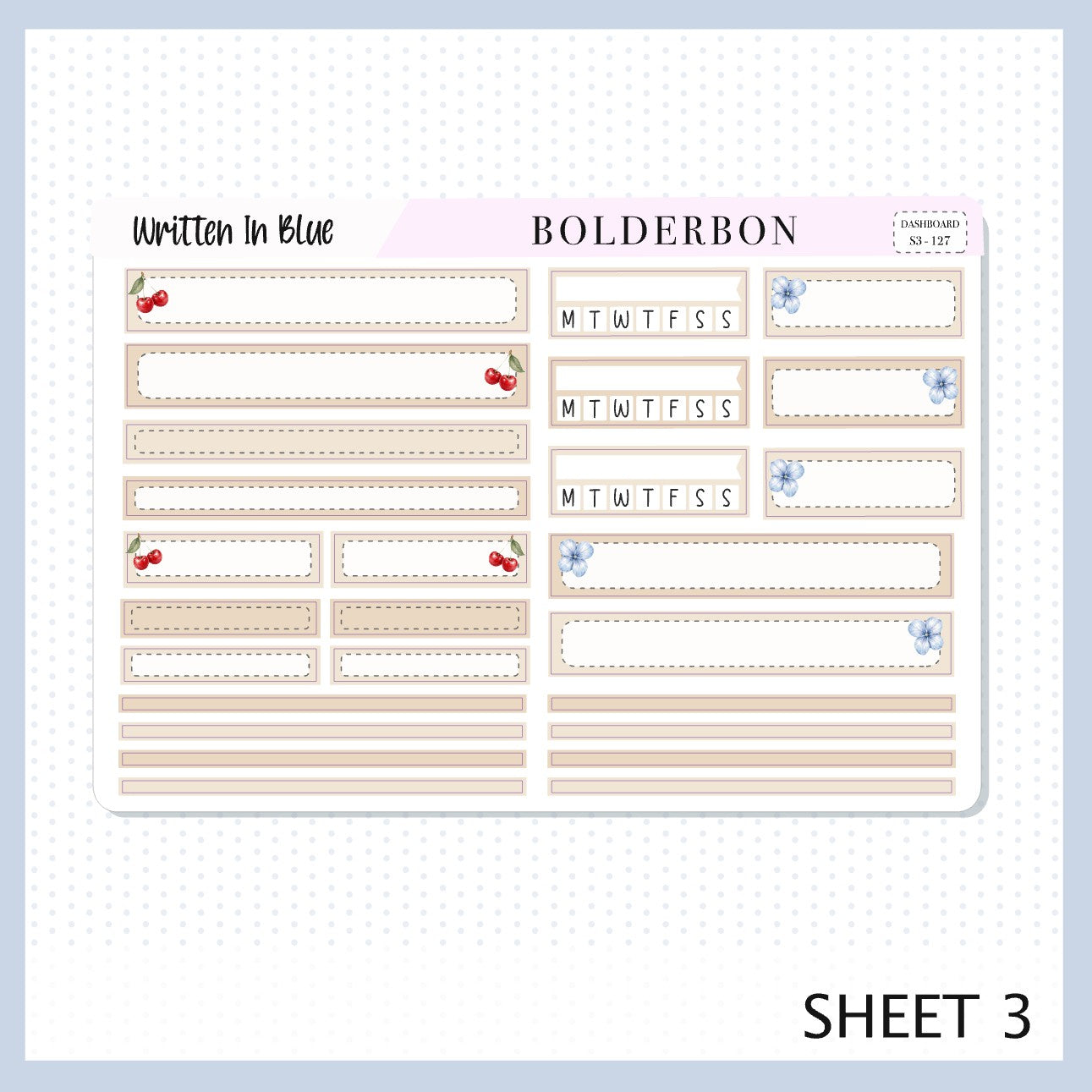 Written In Blue • 7x9 EC Dashboard