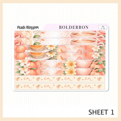 PEACH BLOSSOM 7x9 Daily Duo || Planner Sticker Kit for Erin Condren