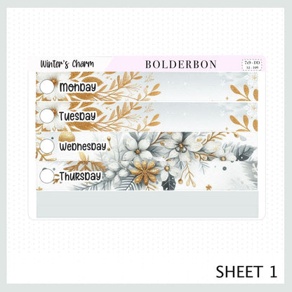 WINTER'S CHARM 7x9 Daily Duo || Planner Sticker Kit for Erin Condren