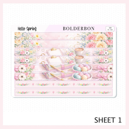 HELLO SPRING 7x9 Daily Duo || Planner Sticker Kit for Erin Condren