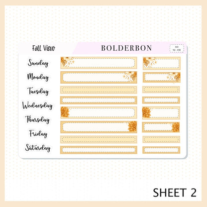 FALL VIEW 7x9 Daily Duo || Planner Sticker Kit for Erin Condren