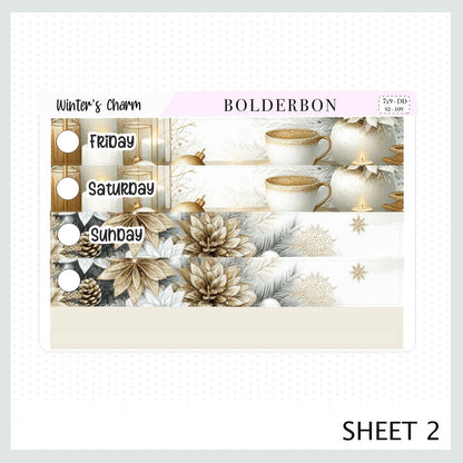 WINTER'S CHARM 7x9 Daily Duo || Planner Sticker Kit for Erin Condren