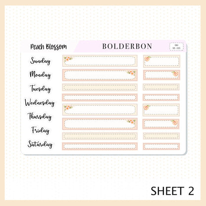 PEACH BLOSSOM 7x9 Daily Duo || Planner Sticker Kit for Erin Condren