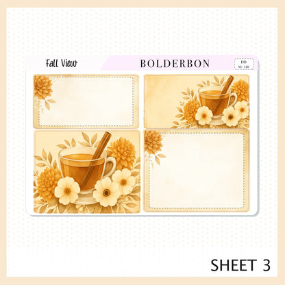FALL VIEW 7x9 Daily Duo || Planner Sticker Kit for Erin Condren