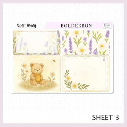 SWEET HONEY 7x9 Daily Duo || Planner Sticker Kit for Erin Condren