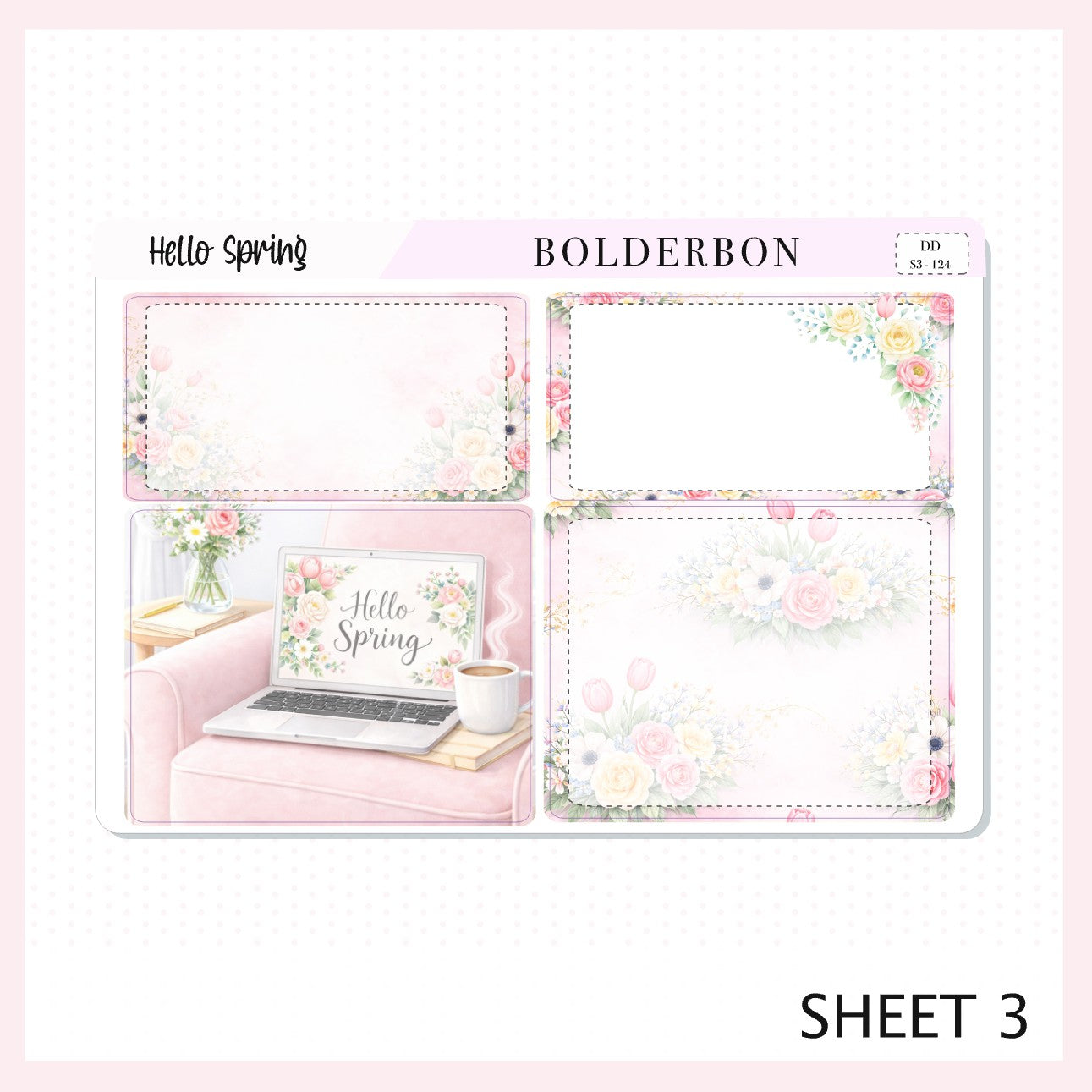 HELLO SPRING 7x9 Daily Duo || Planner Sticker Kit for Erin Condren