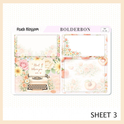 PEACH BLOSSOM 7x9 Daily Duo || Planner Sticker Kit for Erin Condren
