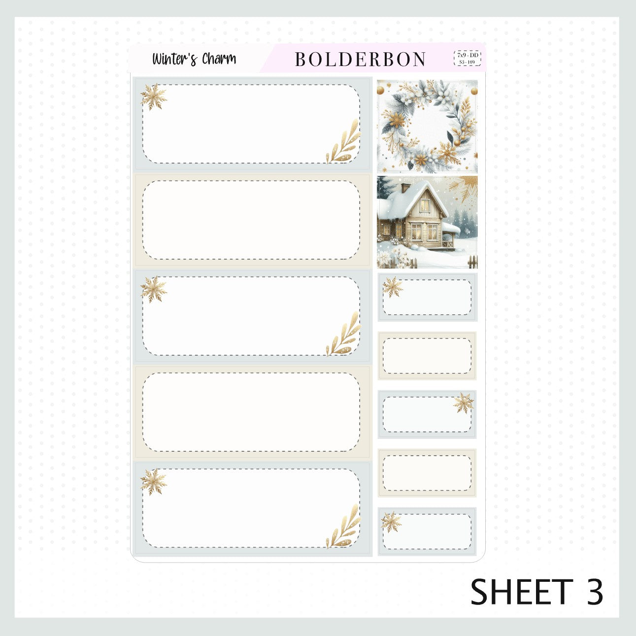 WINTER'S CHARM 7x9 Daily Duo || Planner Sticker Kit for Erin Condren