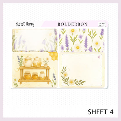 SWEET HONEY 7x9 Daily Duo || Planner Sticker Kit for Erin Condren