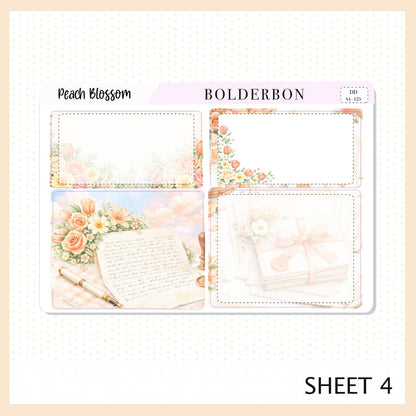 PEACH BLOSSOM 7x9 Daily Duo || Planner Sticker Kit for Erin Condren
