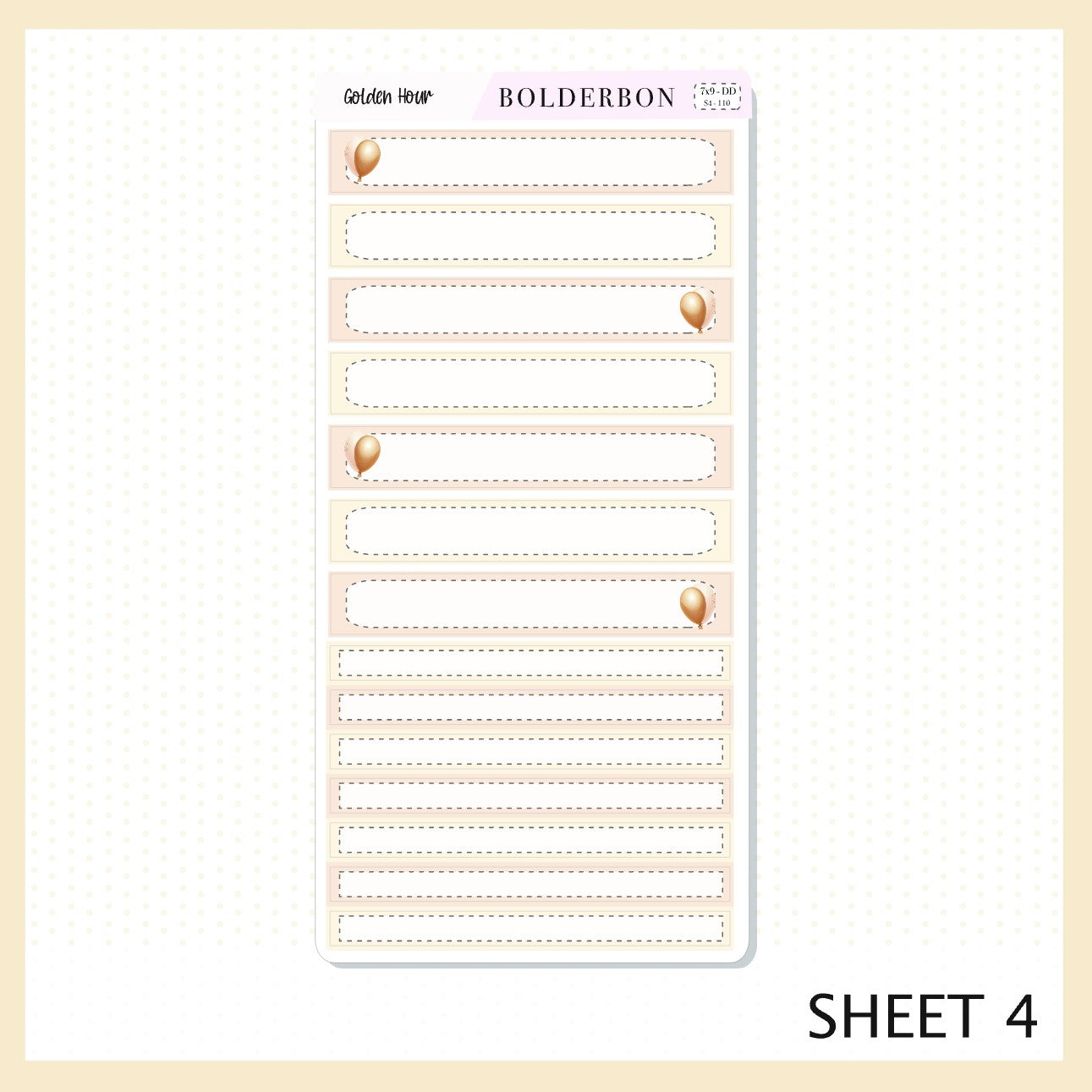 GOLDEN HOUR 7x9 Daily Duo || Planner Sticker Kit for Erin Condren