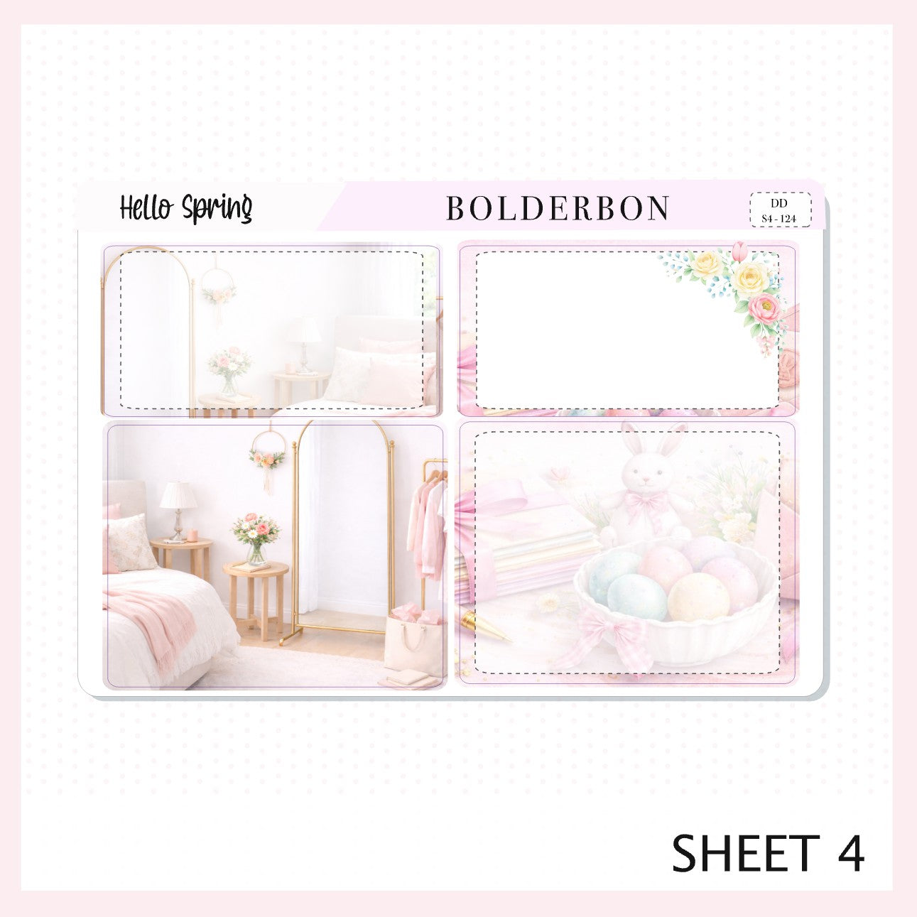 HELLO SPRING 7x9 Daily Duo || Planner Sticker Kit for Erin Condren