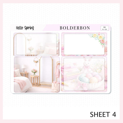 HELLO SPRING 7x9 Daily Duo || Planner Sticker Kit for Erin Condren