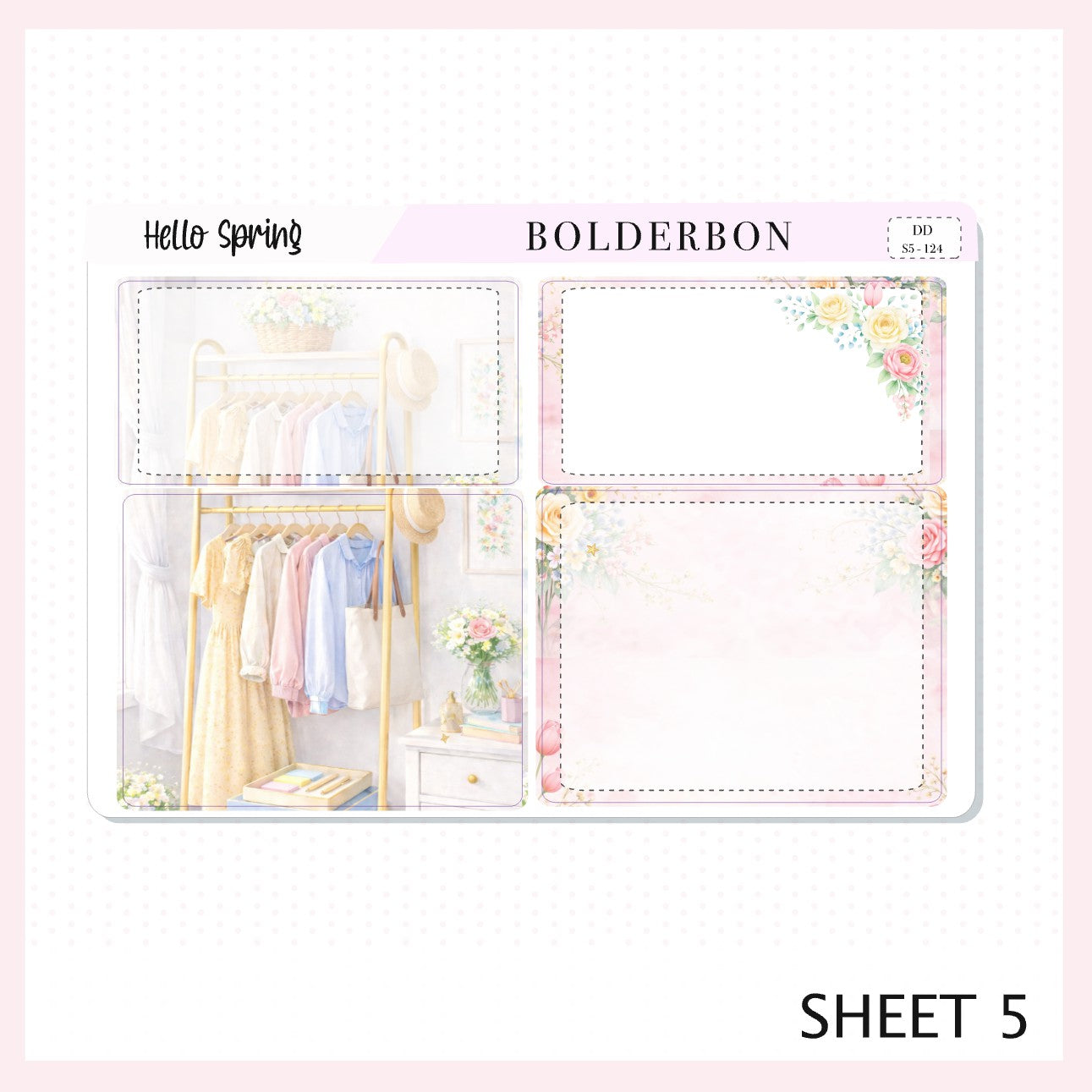 HELLO SPRING 7x9 Daily Duo || Planner Sticker Kit for Erin Condren