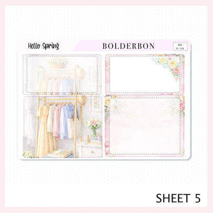 HELLO SPRING 7x9 Daily Duo || Planner Sticker Kit for Erin Condren