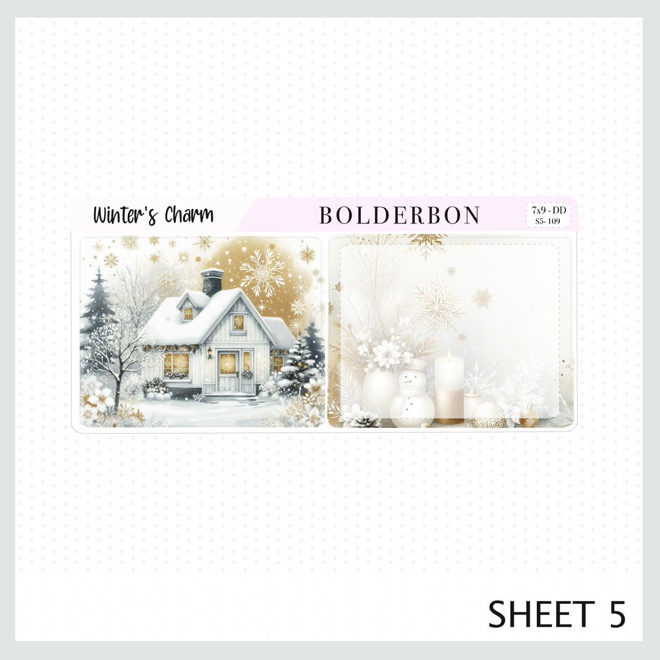 WINTER'S CHARM 7x9 Daily Duo || Planner Sticker Kit for Erin Condren