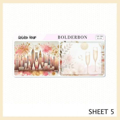 GOLDEN HOUR 7x9 Daily Duo || Planner Sticker Kit for Erin Condren