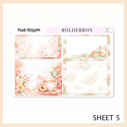 PEACH BLOSSOM 7x9 Daily Duo || Planner Sticker Kit for Erin Condren