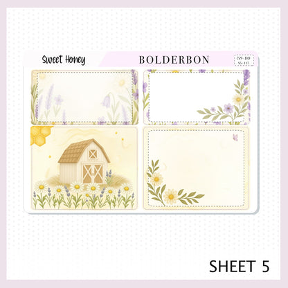 SWEET HONEY 7x9 Daily Duo || Planner Sticker Kit for Erin Condren