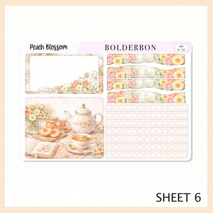 PEACH BLOSSOM 7x9 Daily Duo || Planner Sticker Kit for Erin Condren
