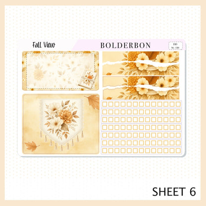 FALL VIEW 7x9 Daily Duo || Planner Sticker Kit for Erin Condren