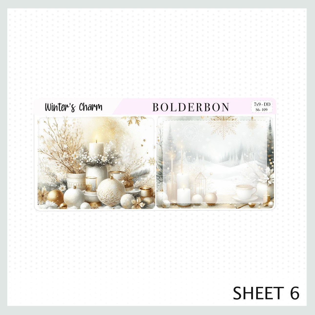 WINTER'S CHARM 7x9 Daily Duo || Planner Sticker Kit for Erin Condren