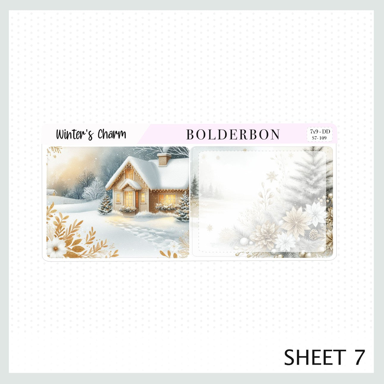 WINTER'S CHARM 7x9 Daily Duo || Planner Sticker Kit for Erin Condren