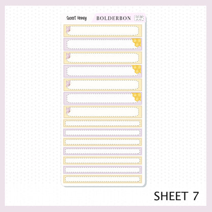 SWEET HONEY 7x9 Daily Duo || Planner Sticker Kit for Erin Condren