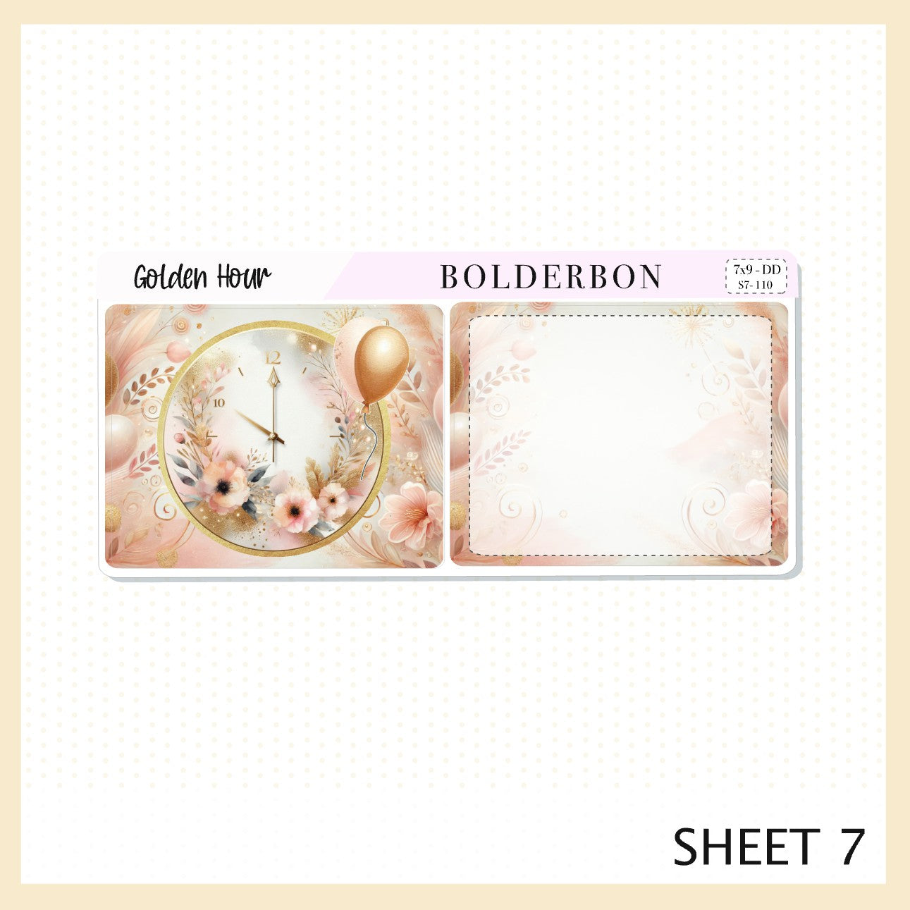 GOLDEN HOUR 7x9 Daily Duo || Planner Sticker Kit for Erin Condren