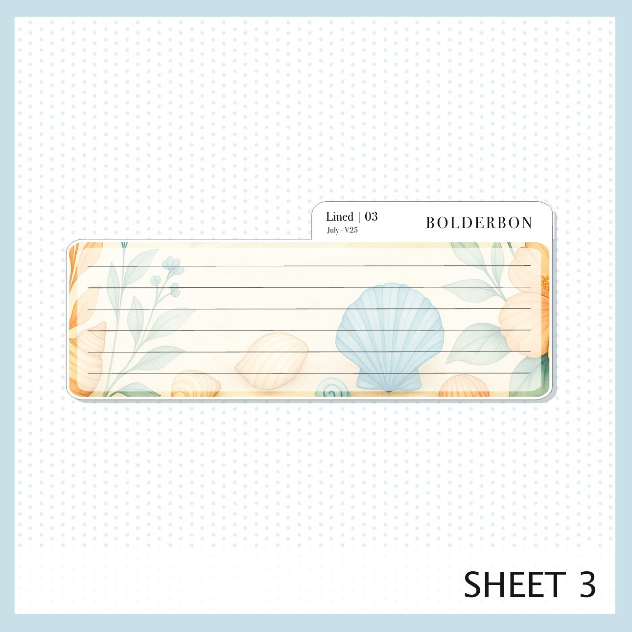 NEW JULY 7x9 Notes Kit ||  2025/2026 Planner Sticker Kit for Erin Condren Planners, Shoreline