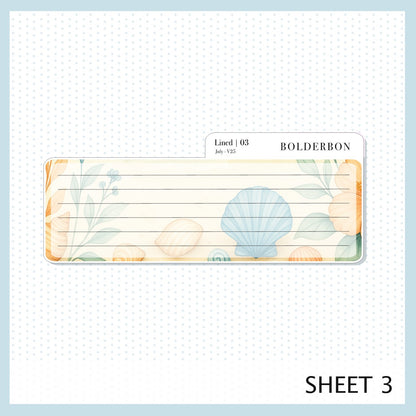NEW JULY 7x9 Notes Kit ||  2025/2026 Planner Sticker Kit for Erin Condren Planners, Shoreline