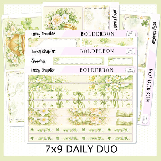 LUCKY CHAPTER 7x9 Daily Duo || Planner Sticker Kit for Erin Condren