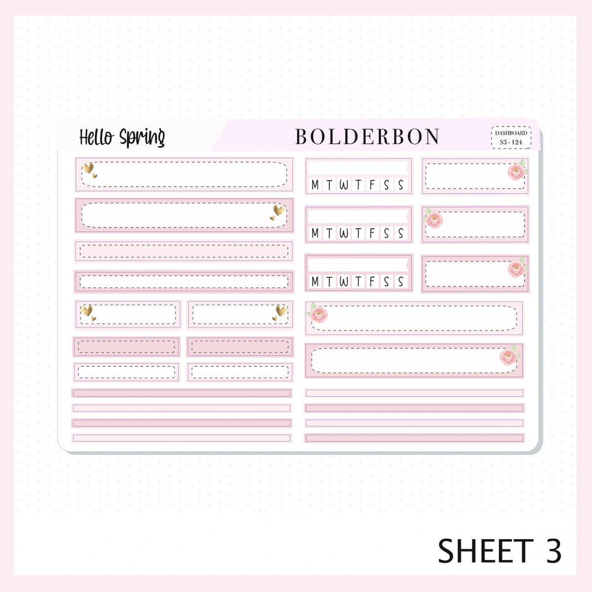 HELLO SPRING Erin Condren Dashboard Sticker kit || Elegant Planner Sti ...