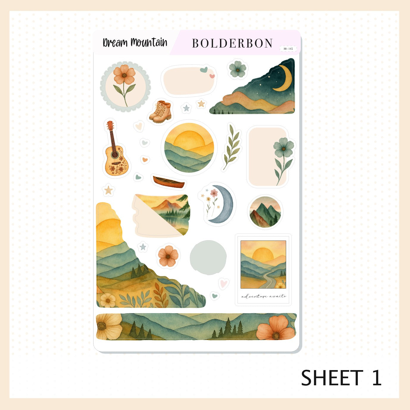 DREAM MOUNTAIN || Journal Sticker Kit