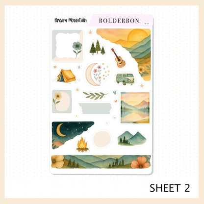 DREAM MOUNTAIN || Journal Sticker Kit