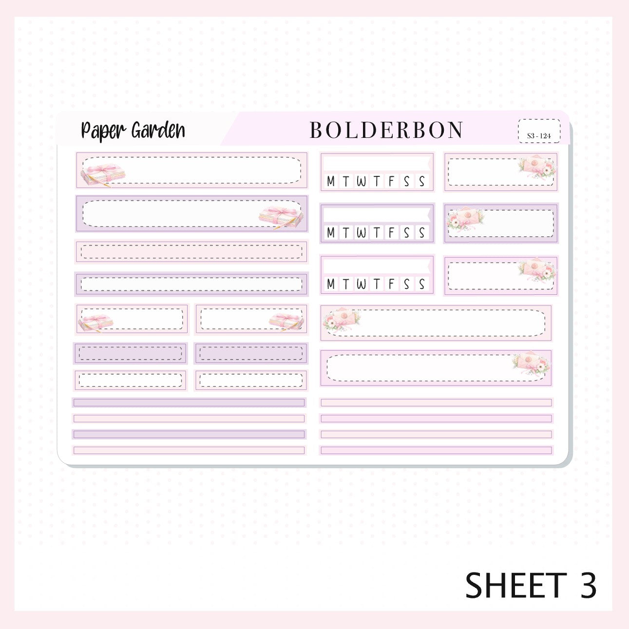 PAPER GARDEN Erin Condren Dashboard Sticker kit || Elegant Planner Stickers, Pastel Spring Edit Weekly Kit