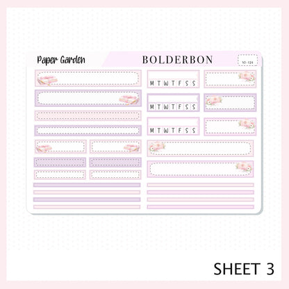 PAPER GARDEN Erin Condren Dashboard Sticker kit || Elegant Planner Stickers, Pastel Spring Edit Weekly Kit